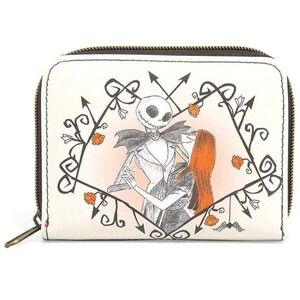 Loungefly Disney Nightmare Before Christmas Jack & Sally Graveyard Zipper Wallet